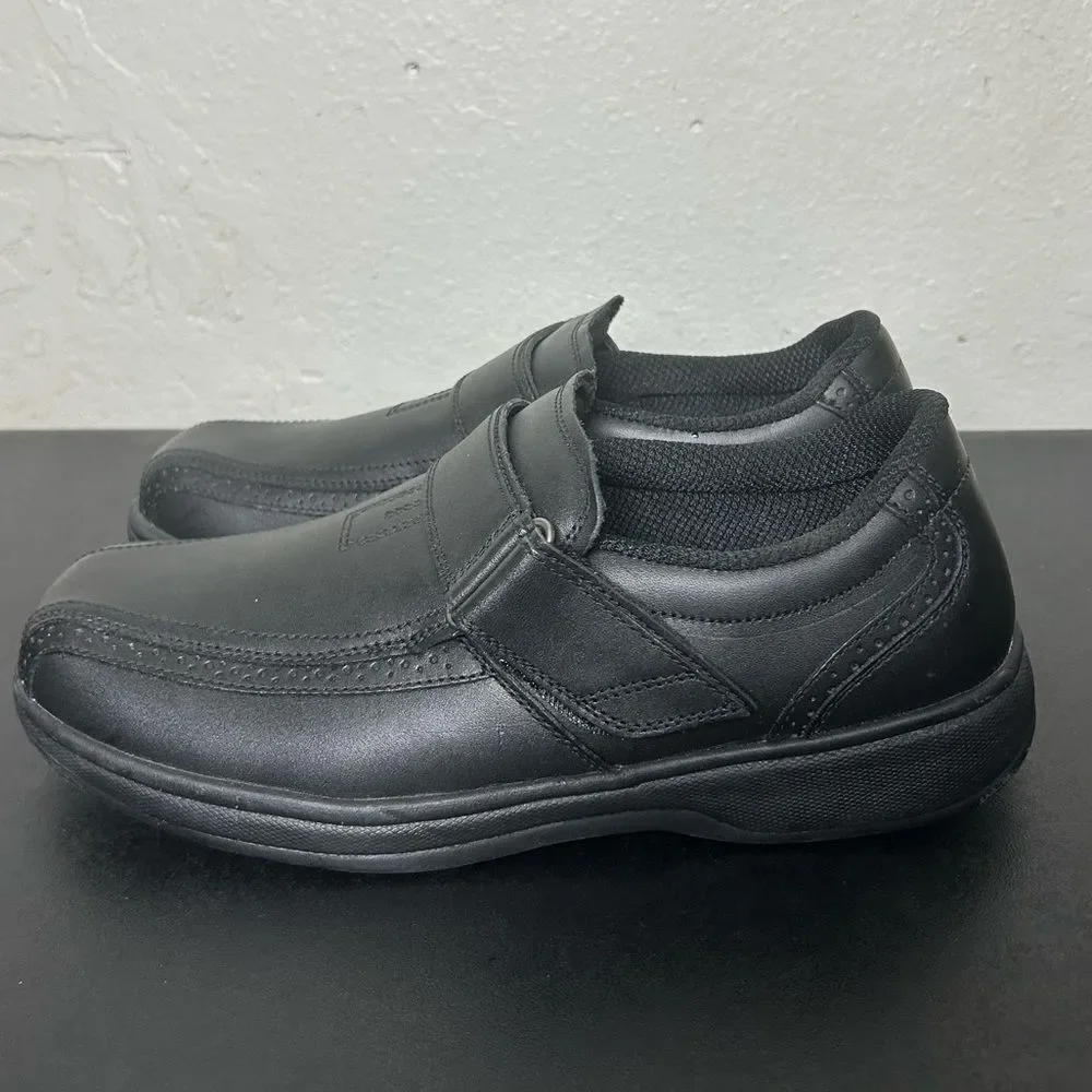 Orthofeet Mens Shoes Leather Black Shoes Size 11D